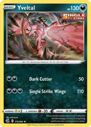 Yveltal 175/264 - Reverse Holofoil Fusion Strike