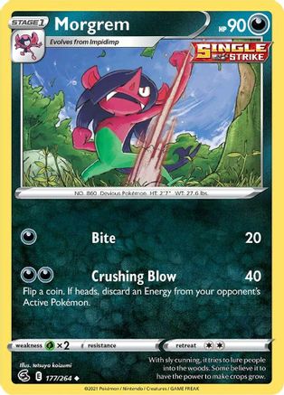 Morgrem 177/264 - Reverse Holofoil Fusion Strike