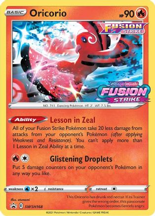 Oricorio (Prerelease) SWSH168 - Holofoil SWSH Sword & Shield Promo Cards
