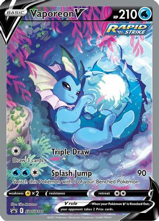 Vaporeon V SWSH181 - Holofoil SWSH Sword & Shield Promo Cards