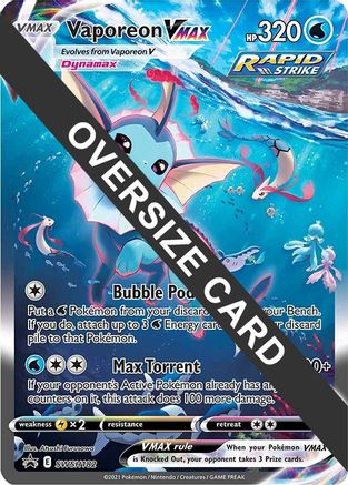 Vaporeon VMAX SWSH182 - Holofoil Jumbo Cards