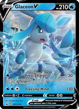 Glaceon V SWSH196 - Holofoil SWSH Sword & Shield Promo Cards