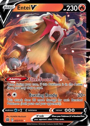 Entei V 022/172 - Holofoil Brilliant Stars