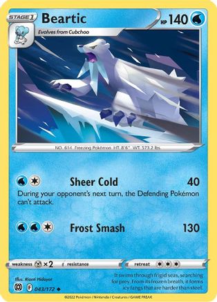 Beartic 043/172 - Reverse Holofoil Brilliant Stars