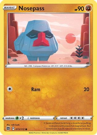 Nosepass 073/172 - Reverse Holofoil Brilliant Stars
