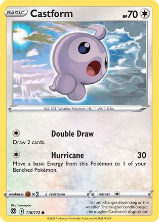 Castform 116/172 - Reverse Holofoil Brilliant Stars