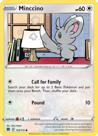 Minccino 124/172 - Reverse Holofoil Brilliant Stars