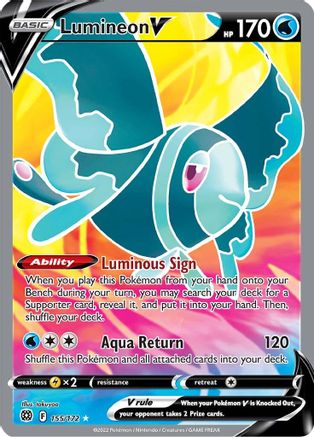 Lumineon V (Full Art) 155/172 - Holofoil Brilliant Stars