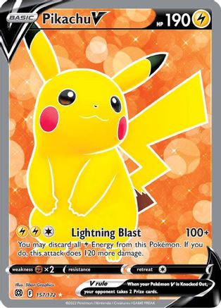 Pikachu V (Full Art) 157/172 - Holofoil Brilliant Stars