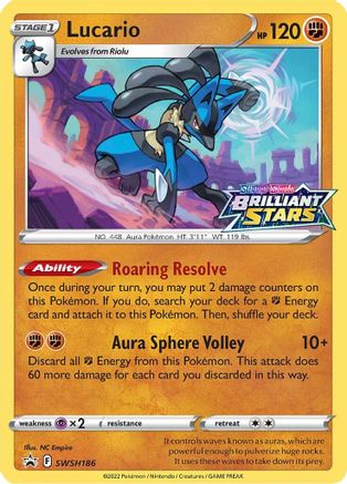 Lucario SWSH186 - Holofoil SWSH Sword & Shield Promo Cards
