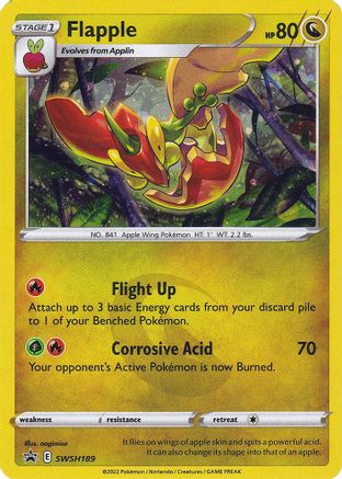 Flapple SWSH189 - Holofoil SWSH Sword & Shield Promo Cards
