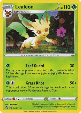 Leafeon SWSH191 - Holofoil SWSH Sword & Shield Promo Cards