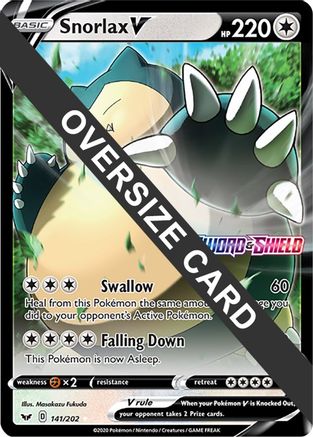 Snorlax V 141/202 - Holofoil Jumbo Cards