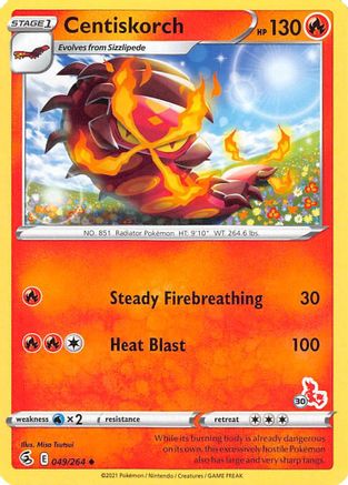 Centiskorch (#30 Cinderace Stamped) 049/264 Battle Academy 2022