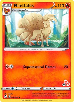 Ninetales (#23 Cinderace Stamped) 030/264 Battle Academy 2022
