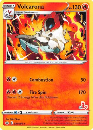 Volcarona (#27 Cinderace Stamped) 024/198 Battle Academy 2022