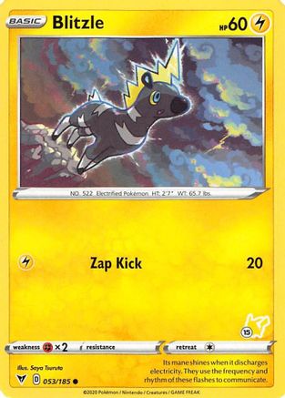 Blitzle (#15 Pikachu Stamped) 053/185 Battle Academy 2022