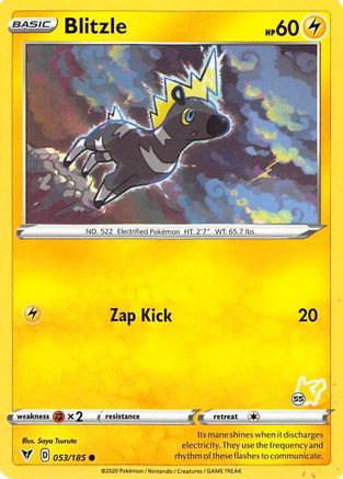 Blitzle (#55 Pikachu Stamped) 053/185 Battle Academy 2022