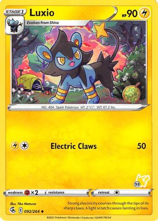 Luxio (#53 Pikachu Stamped) 092/264 Battle Academy 2022