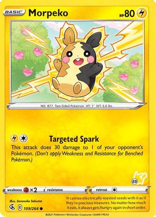 Morpeko (#23 Pikachu Stamped) 109/264 Battle Academy 2022