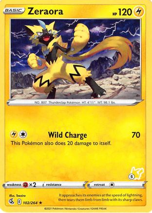 Zeraora (#5 Pikachu Stamped) 102/264 Battle Academy 2022