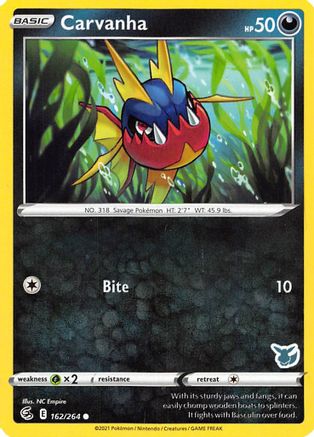 Carvanha (Eevee Stamped) 162/264 Battle Academy 2022