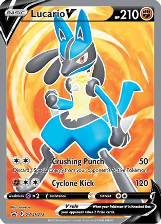 Lucario V SWSH213 - Holofoil SWSH Sword & Shield Promo Cards