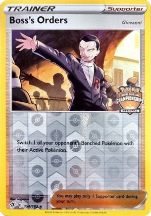 Boss's Orders (Regional Championships) 154/192 - Reverse Holofoil League & Championship Cards