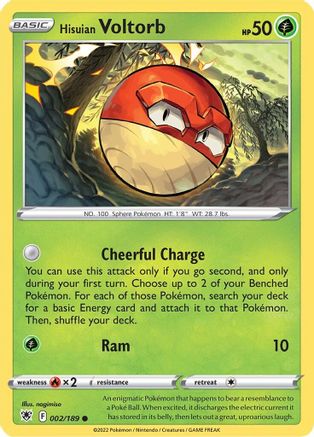 Hisuian Voltorb 002/189 - Reverse Holofoil Astral Radiance