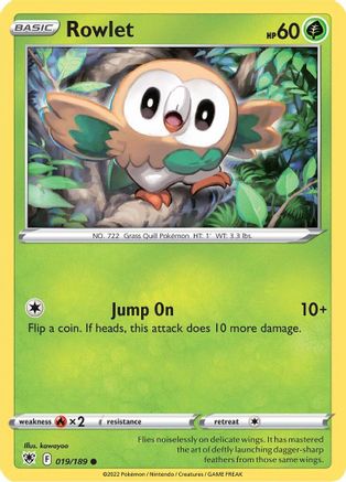 Rowlet 019/189 - Reverse Holofoil Astral Radiance