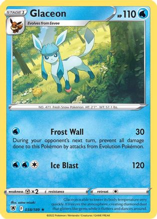 Glaceon 038/189 - Reverse Holofoil Astral Radiance