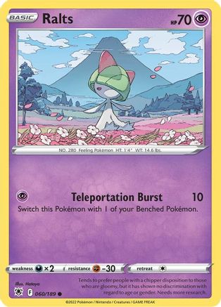 Ralts 060/189 - Reverse Holofoil Astral Radiance