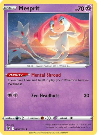 Mesprit 066/189 - Reverse Holofoil Astral Radiance