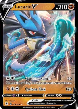 Lucario V 078/189 - Holofoil Astral Radiance