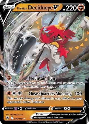 Hisuian Decidueye V 083/189 - Holofoil Astral Radiance