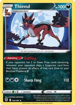 Thievul 104/189 - Reverse Holofoil Astral Radiance