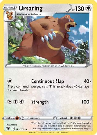 Ursaring 123/189 - Reverse Holofoil Astral Radiance