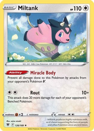 Miltank 126/189 - Reverse Holofoil Astral Radiance