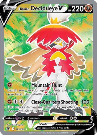Hisuian Decidueye V (Full Art) 173/189 - Holofoil Astral Radiance