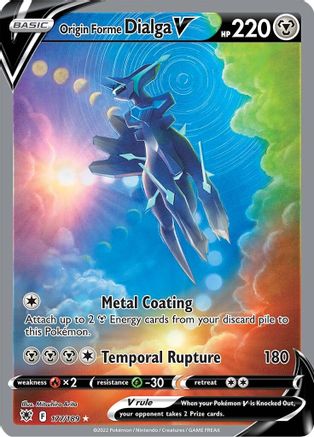 Origin Forme Dialga V (Alternate Full Art) 177/189 - Holofoil Astral Radiance