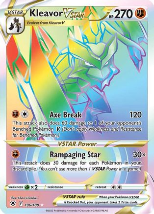 Kleavor VSTAR (Secret) 196/189 - Holofoil Astral Radiance