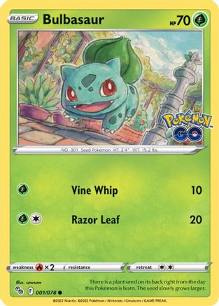 Bulbasaur 001/078 Pokemon GO