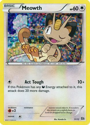 Meowth 011/12 - Holofoil McDonalds Promos 2016