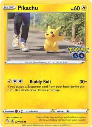 Pikachu (27) (27) 027/078 - Reverse Holofoil Pokemon GO