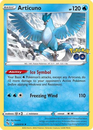 Articuno 024/078 - Holofoil Pokemon GO