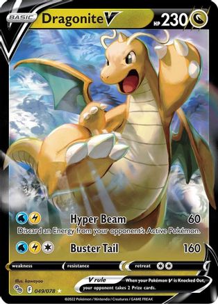 Dragonite V 049/078 - Holofoil Pokemon GO