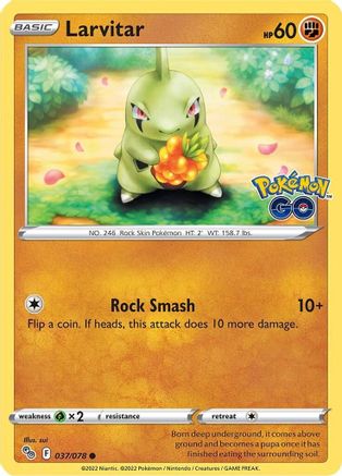 Larvitar 037/078 - Reverse Holofoil Pokemon GO