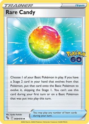 Rare Candy 069/078 - Reverse Holofoil Pokemon GO