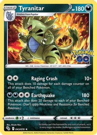 Tyranitar 043/078 - Holofoil Pokemon GO