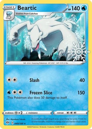 Beartic (Holiday Calendar) 049/189 - Holofoil Miscellaneous Cards & Products